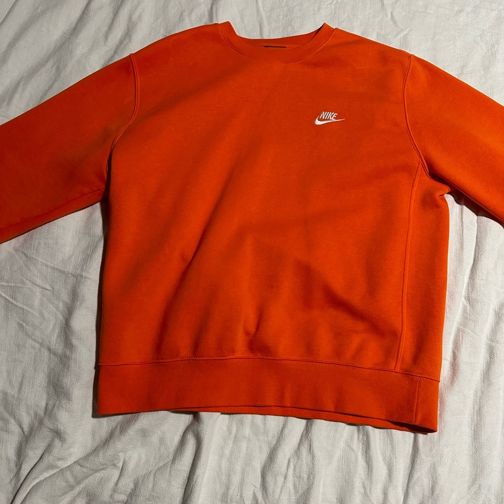Nike orange crewneck sweatshirt